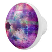 Ontwerpgroene, paarse waterverf keramische knop (Rechts)