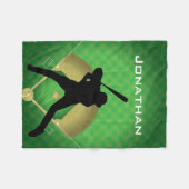 Ontwerphandtas met wieltjes voor Baseball Batter Fleece Deken (Voorkant (Horizontaal))