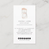 Ontwerpillustratie waterverf Mode Visitekaartje (Achterkant)