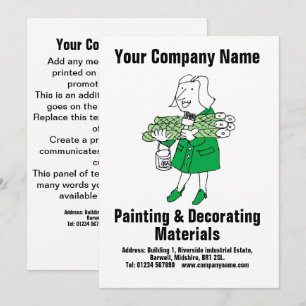 Ontwerpkaart voor schilder- en decoratiematerialen feestdagenkaart