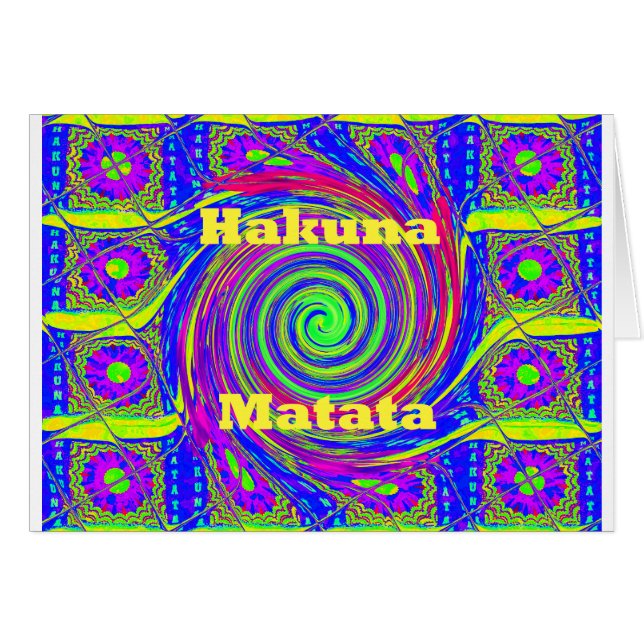 Ontwerpkleuren van cadeaudesign voor Hakuna Matata (Voorkant Horizontaal)
