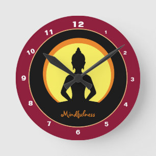 Ontwerpklok boeddha / monk ronde klok