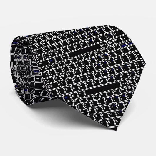 Ontwerpknop voor computertoetsenbord stropdas (Opgerold)