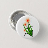 ontwerpknop voor roze bloem ronde button 3,2 cm (Voorkant /achterkant)