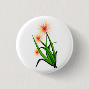 ontwerpknop voor roze bloem ronde button 3,2 cm