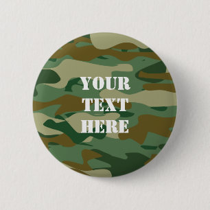 Ontwerpknoppen voor camouflage-kleurpatroon   Camo Ronde Button 5,7 Cm