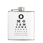 Ontwerpkolf 7 oz - Nutcase - OMG Eye Test Heupfles (Voorkant)