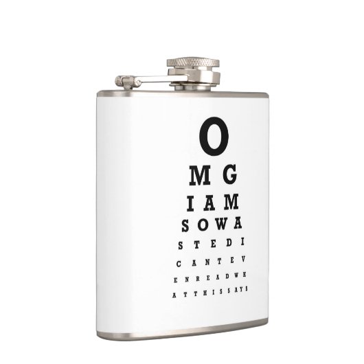 Ontwerpkolf 7 oz - Nutcase - OMG Eye Test Heupfles (Rechts)