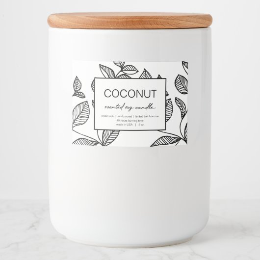 Ontwerpmodel kaarsenlabel productlabel laat patroo voedselcontainer etiket (Voorkant)