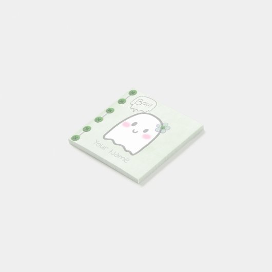 Ontwerpnotities voor Girly Ghost Cute Waterverf Post-it® Notes (Schuin)