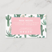 Ontwerpontwerp van woestijncactus en Waterverven Visitekaartje (Achterkant)