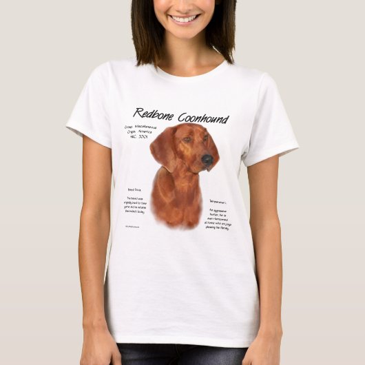 Ontwerpontwerp voor coonhoundhistorie t-shirt (Voorkant)