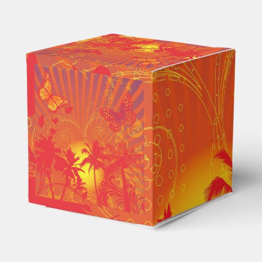 Ontwerpontwerp woestijnpalms Oasis Bedankdoosjes (Achterkant)