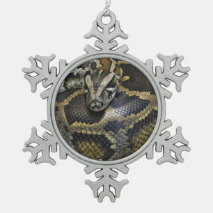 Ontwerpproducten "Royal Python" Tin Sneeuwvlok Ornament