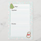 Ontwerpreceptenlijst voor Cute Red & Blue Holiday- (Achterkant)