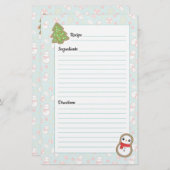 Ontwerpreceptenlijst voor Cute Red & Blue Holiday- (Voorkant / Achterkant)