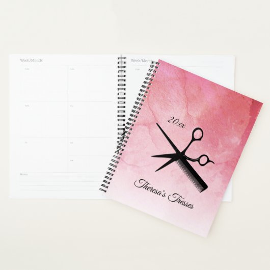 Ontwerproze aangepaste tekst en datum schoonmaakst planner (Display)