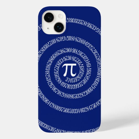 Ontwerpspiraal voor Pi op Navy Blue Case-Mate iPhone Case (Achterkant)
