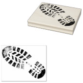 Ontwerpstempel voor voetafdruk rechts 	rubberstempel (Gestempeld)