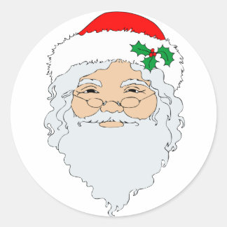 Ontwerpstickers voor traditionele kerstvakantie ronde sticker