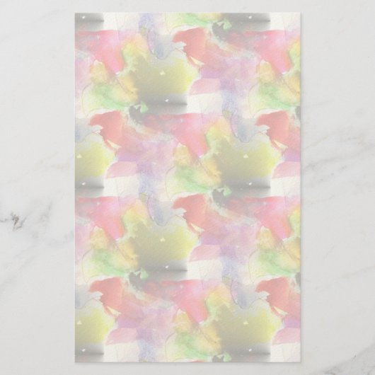 Ontwerpstructuur rode, gele waterverf briefpapier (Voorkant)