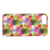 Ontwerpstructuur rode, gele waterverf Case-Mate iPhone case (Achterkant (Horizontaal))