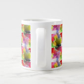 Ontwerpstructuur rode, gele waterverf extra grote mok (Achterkant)