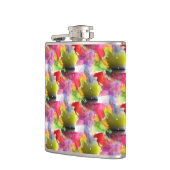 Ontwerpstructuur rode, gele waterverf heupfles (Links)