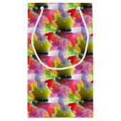 Ontwerpstructuur rode, gele waterverf klein cadeauzakje (Achterkant)