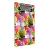 Ontwerpstructuur rode, gele waterverf mini klembord (Schuin)