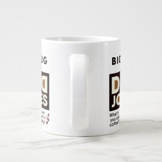 Ontwerptekst van pap en stempel extra grote beker (Achterkant)
