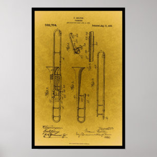  ontwerptrombo-patentafdrukken poster