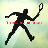 Ontwerpvenster Tennis Player Cling Raamsticker (Vel 3)