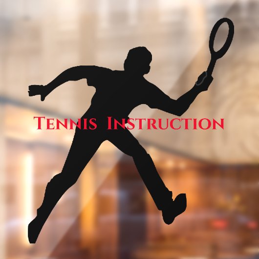 Ontwerpvenster Tennis Player Cling Raamsticker (Vel 2)