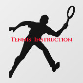 Ontwerpvenster Tennis Player Cling Raamsticker (Vel)