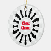 Ontwerpversiering van schaakstukken keramisch ornament (Links)