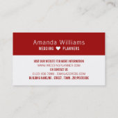 Ontwerpvoorstel, bruiloft visitekaartje (Achterkant)