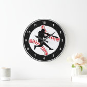 Ontwerpwandklok van de Baseball Batter Grote Klok (Huis)