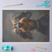 Ontwijk de Dachshund Puppy Decoupage Tissuepapier (Craft)