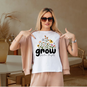 Ontwikkel positieve gedachten t-shirt
