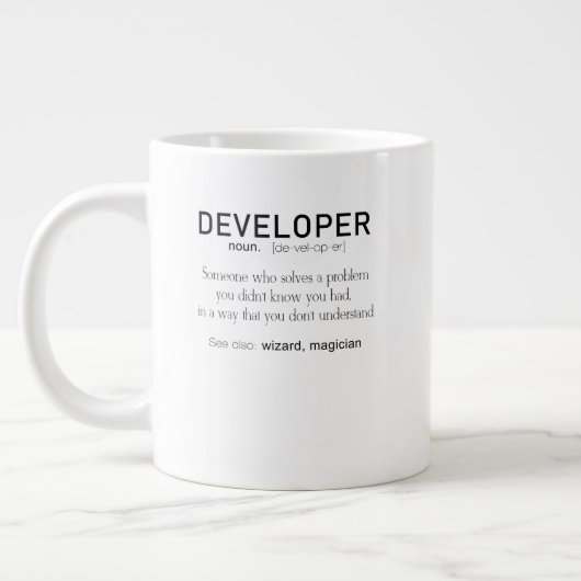 Ontwikkelaar Definition Coder Definition Funny Extra Grote Beker (Links)