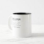 Ontwikkelaar Definition Coder Definition Funny Tweekleurige Koffiemok (Voorkant links)