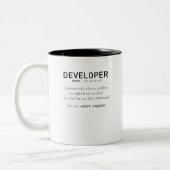 Ontwikkelaar Definition Coder Definition Funny Tweekleurige Koffiemok (Links)
