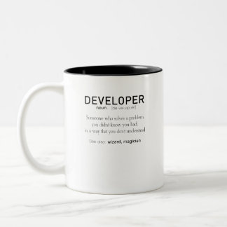 Ontwikkelaar Definition Coder Definition Funny Tweekleurige Koffiemok