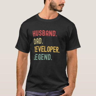 Ontwikkelaar Echtgenoot Vader Legende Retro Vintag T-shirt