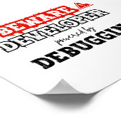 Ontwikkelaar Powered by Debugging | programmering Poster (Hoek)