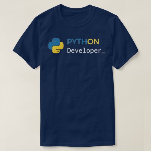 Ontwikkelaar Python T-shirt (Design voorkant)