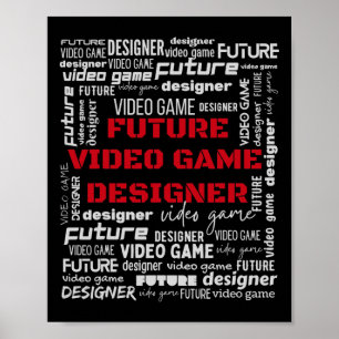 Ontwikkelaar van videogames Toekomstige ontwerper  Poster