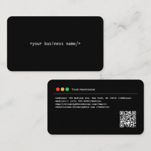 Ontwikkelaar Visitekaartje met QR code