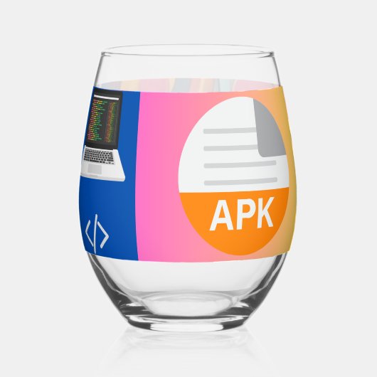 Ontwikkelaars Drinkglazen Wijnglas Zonder Voet (Voorkant)